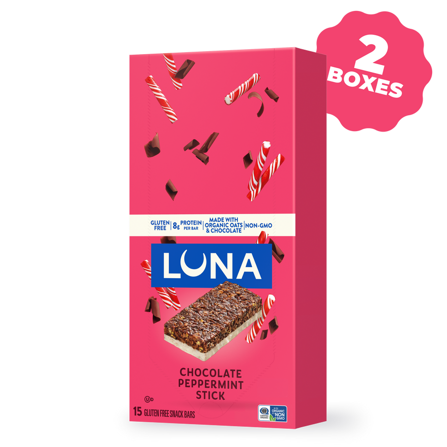 Bar Chocolate Peppermint Stick Flavor Gluten Free Snack Bars, 30 Bars
